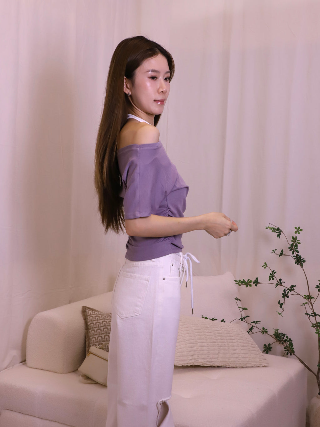 Cross Neck Doubled Base T Top