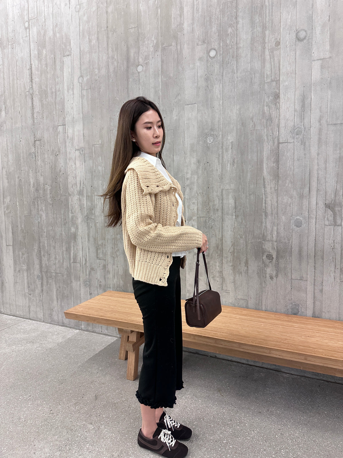 Big Neck Knitted Jacket