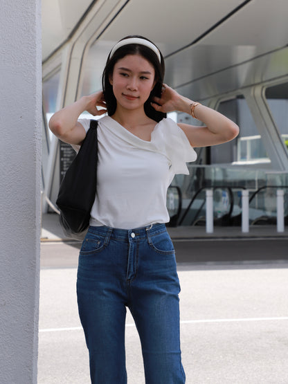 One Ribbon Cotton T Top