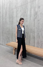 Lace Chiffon Slit Skirt