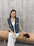 Striped Knitted Vest