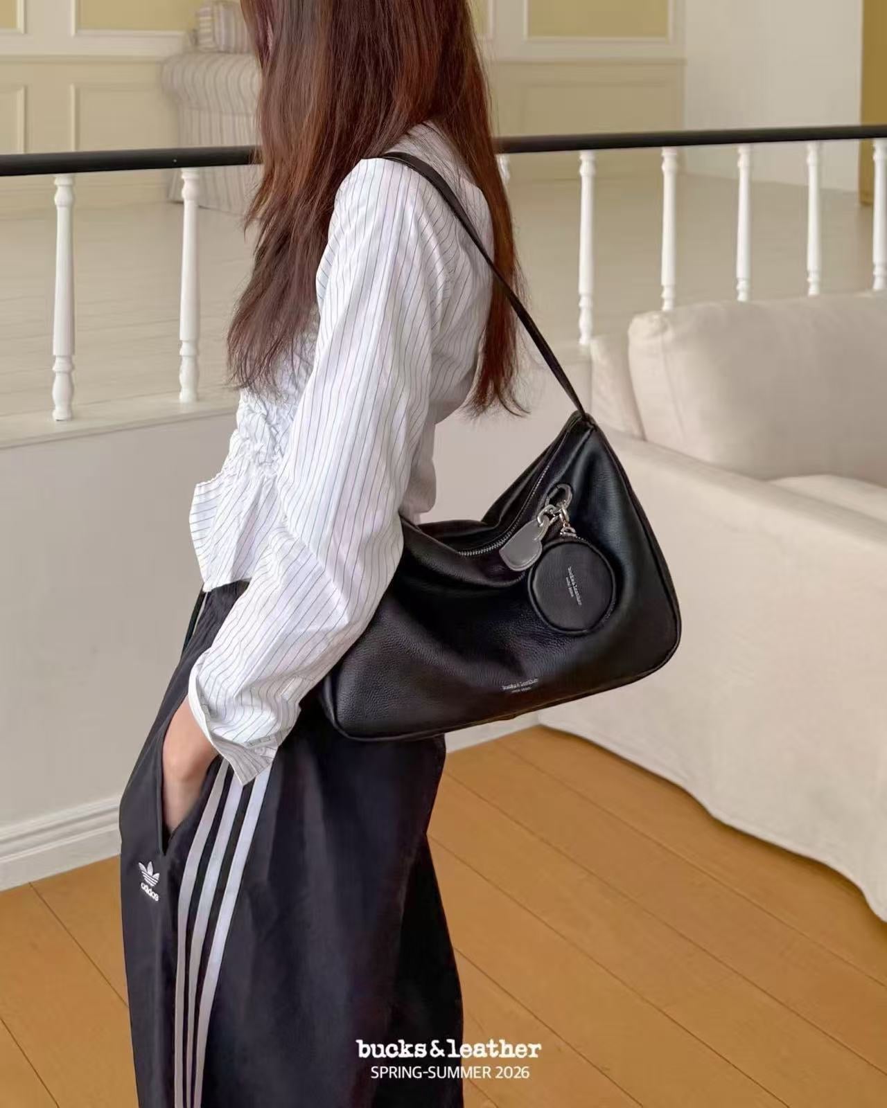 26SS Office Leather Bag ￼小荔枝紋￼羊仔皮