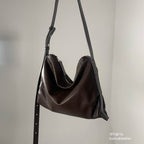 Real Leather Office Zipped Bag 大小號（底部幼版）