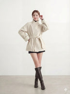 Doubled Wool Mid Length Jacket