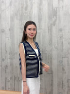Striped Knitted Vest