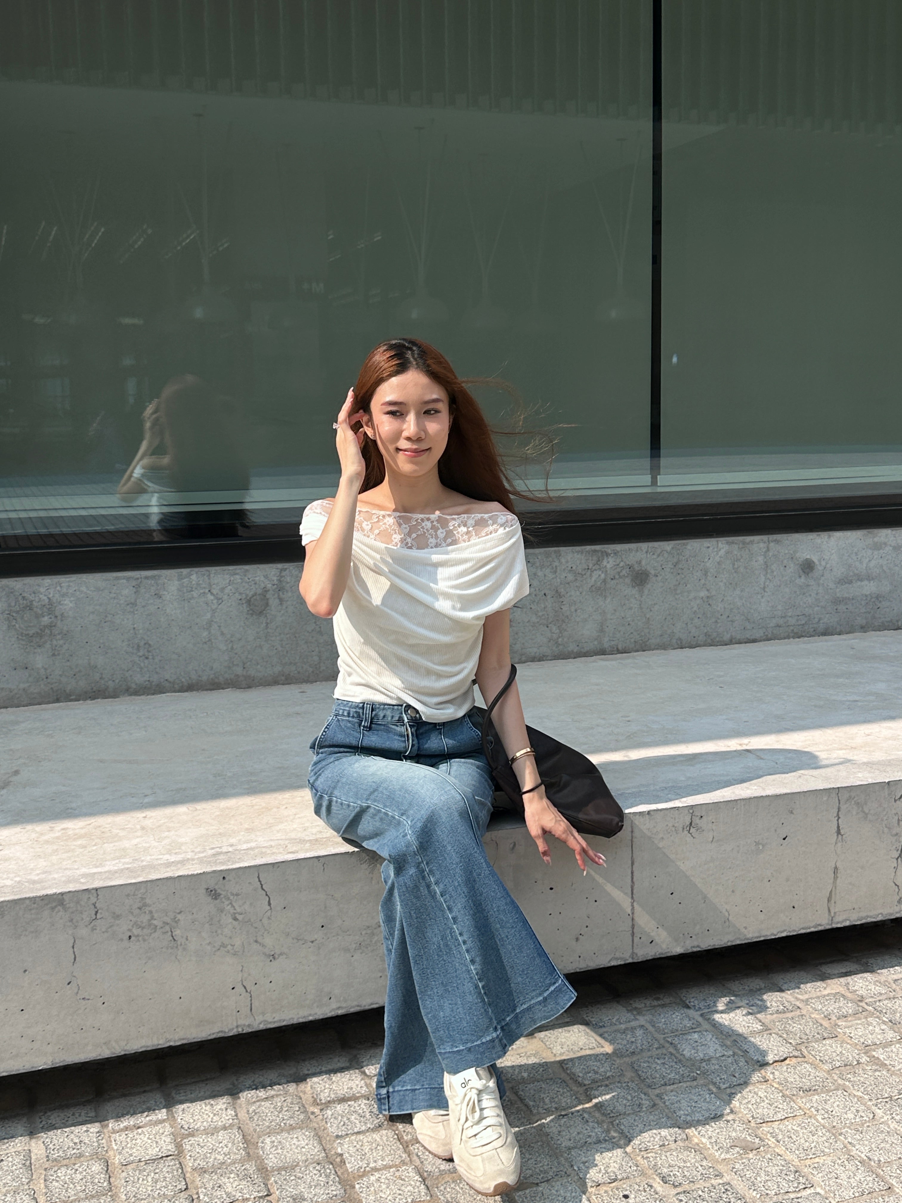 Half Lace Short T Top