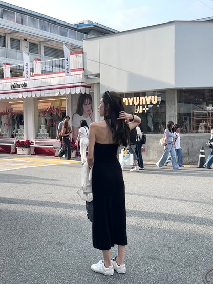 Cross Neck Cotton Maxi Dress
