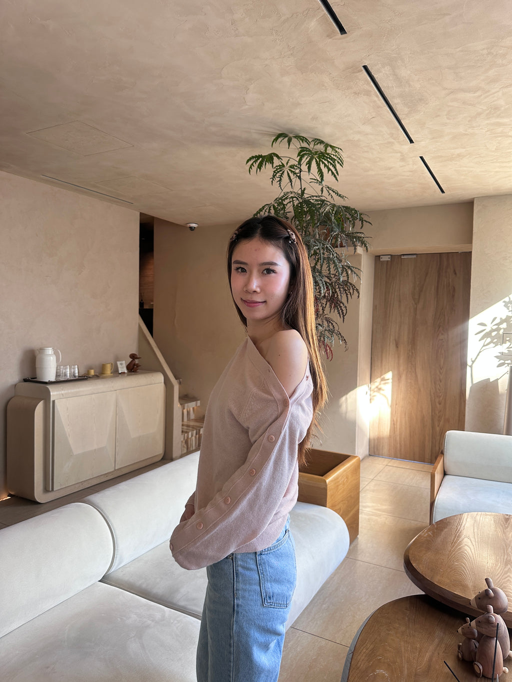 Cashmere Button Up Sweater