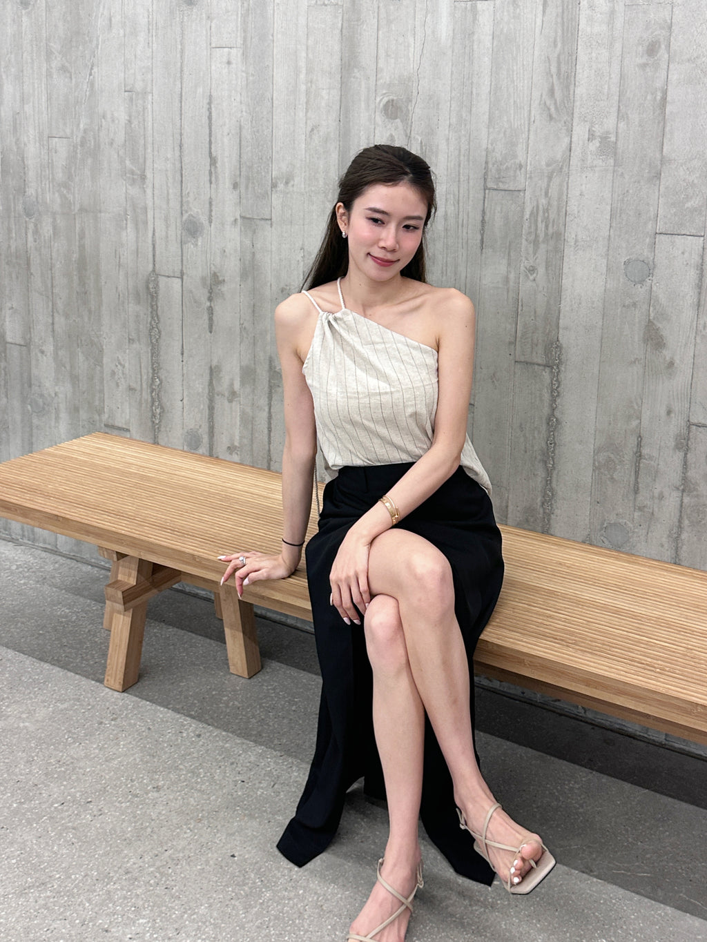 Lace Chiffon Slit Skirt