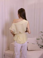 One Side Off Shoulder Shirt Top
