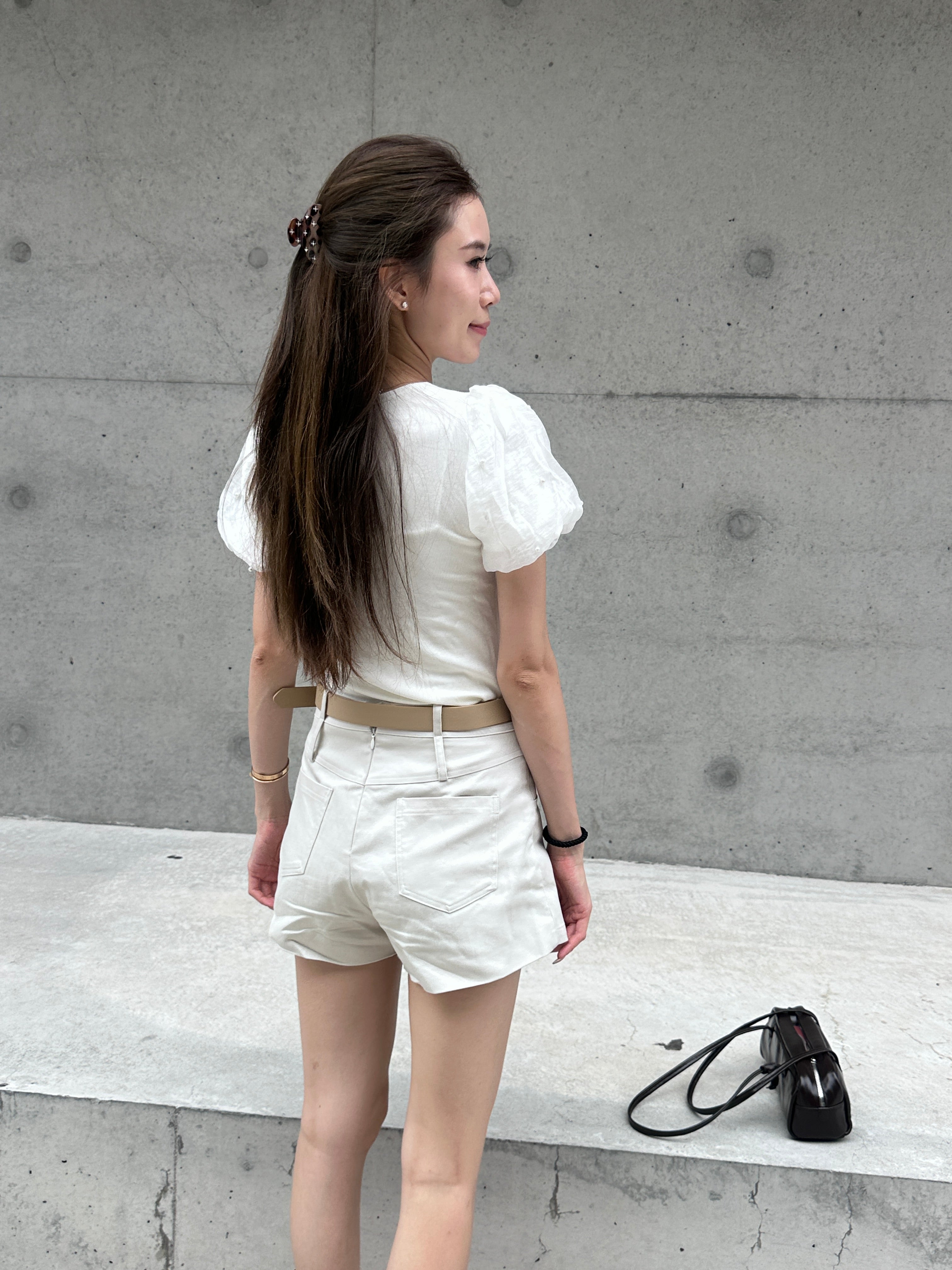 Puffy Sleeves Cotton T Top