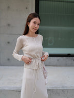 Linen Tied Waist Cardigan