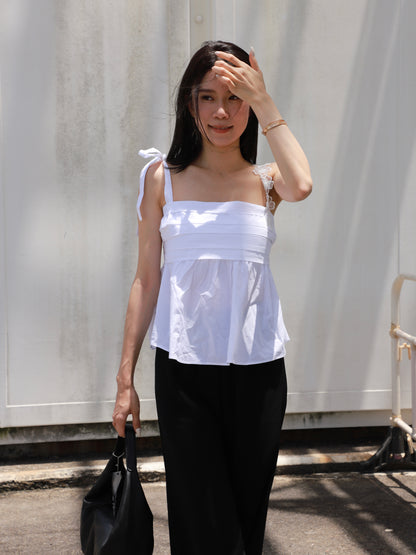 Flowery Shoulder Shirt Top