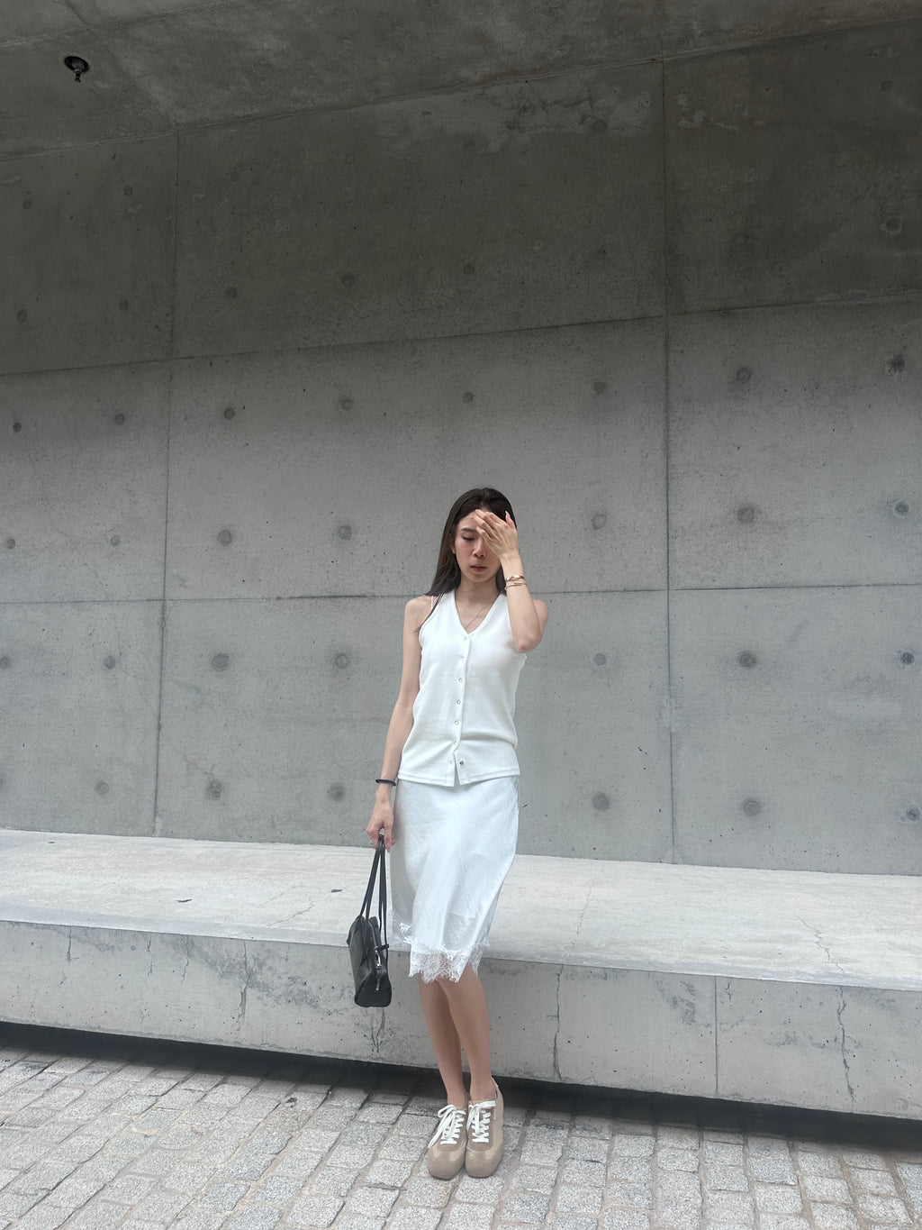 Cotton Button Tank Top