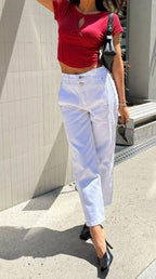 No. 439 White Denim Jeans