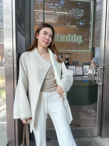 Doubled Wool Mid Length Jacket