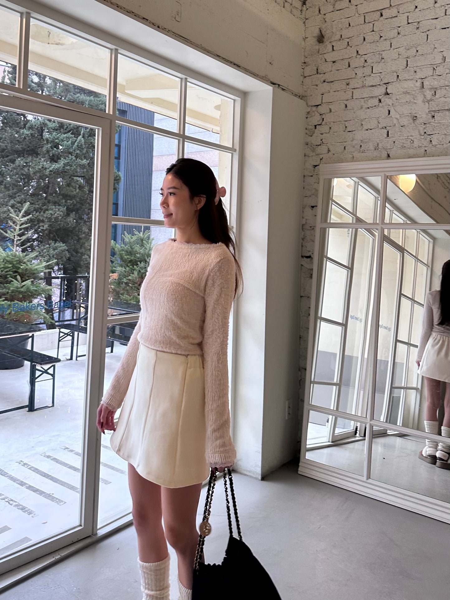 High Fluffy Long Sleeves Top