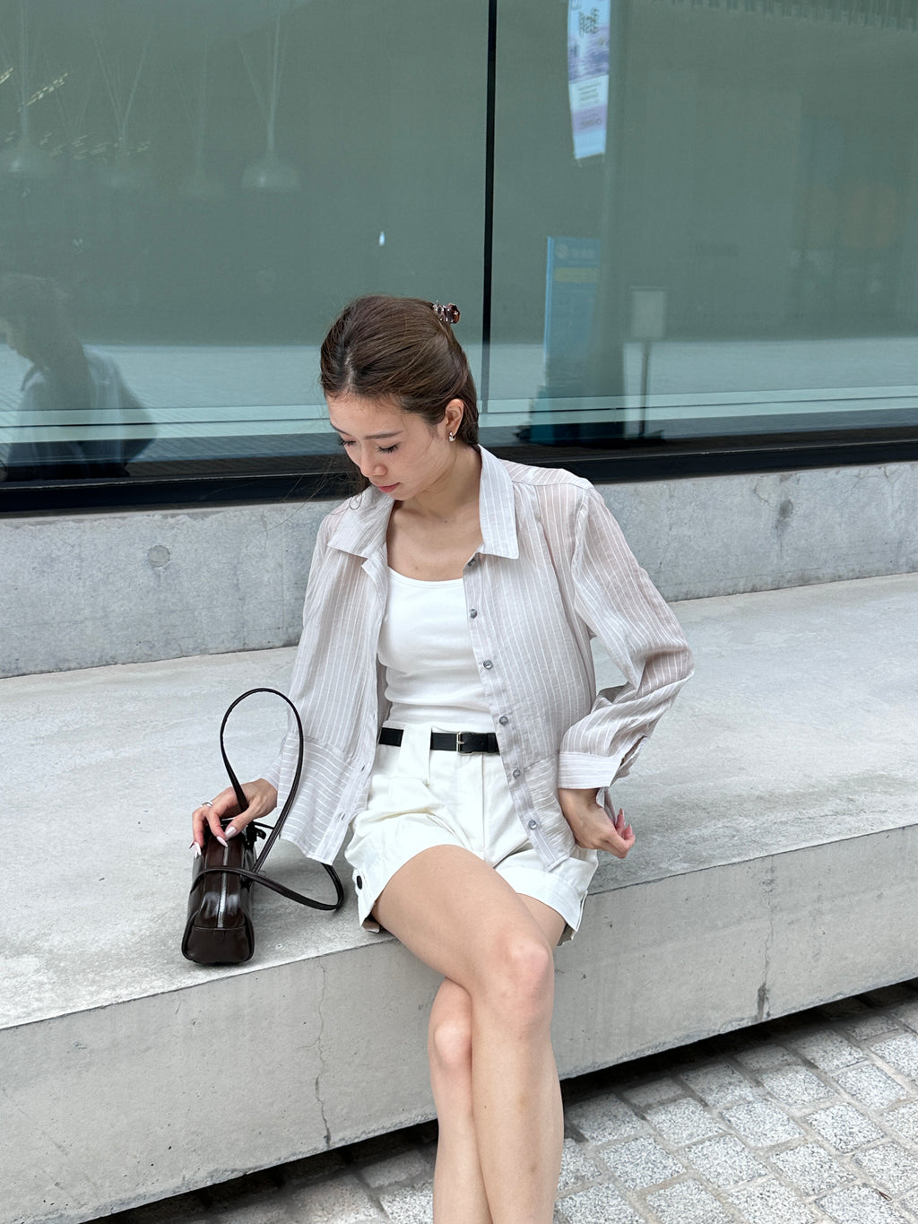 Cropped Striped Shirt