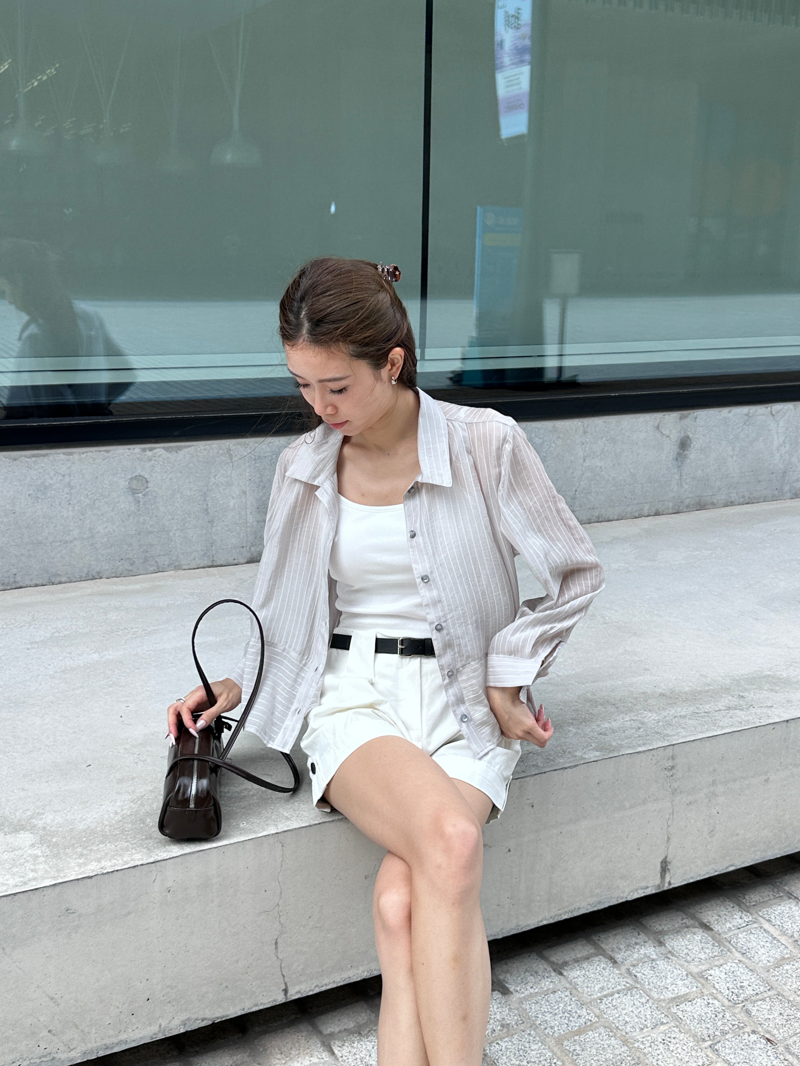 Cropped Striped Shirt