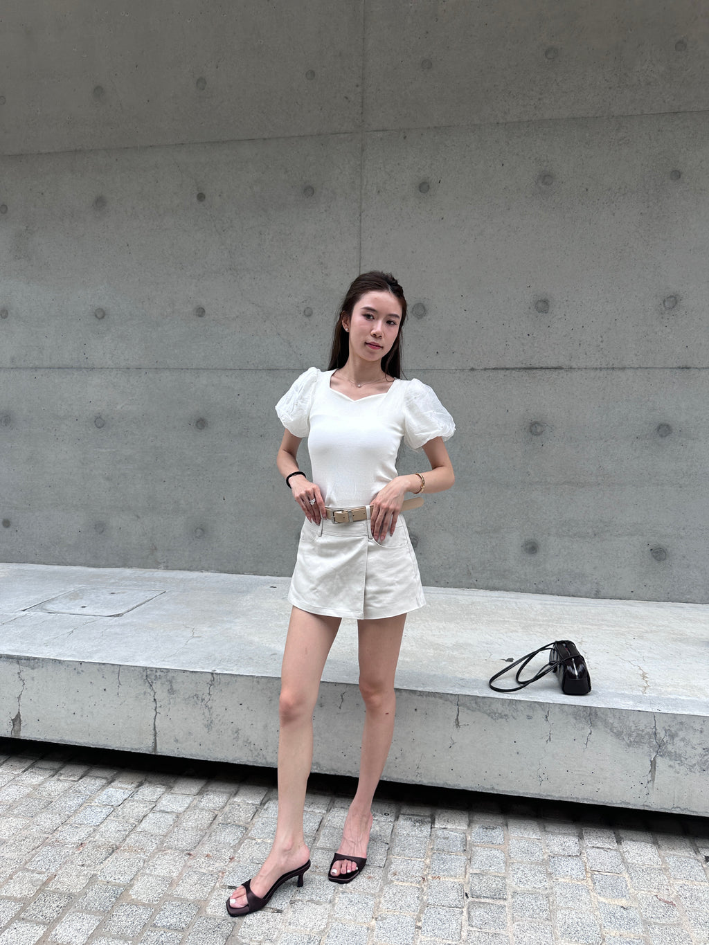 Puffy Sleeves Cotton T Top