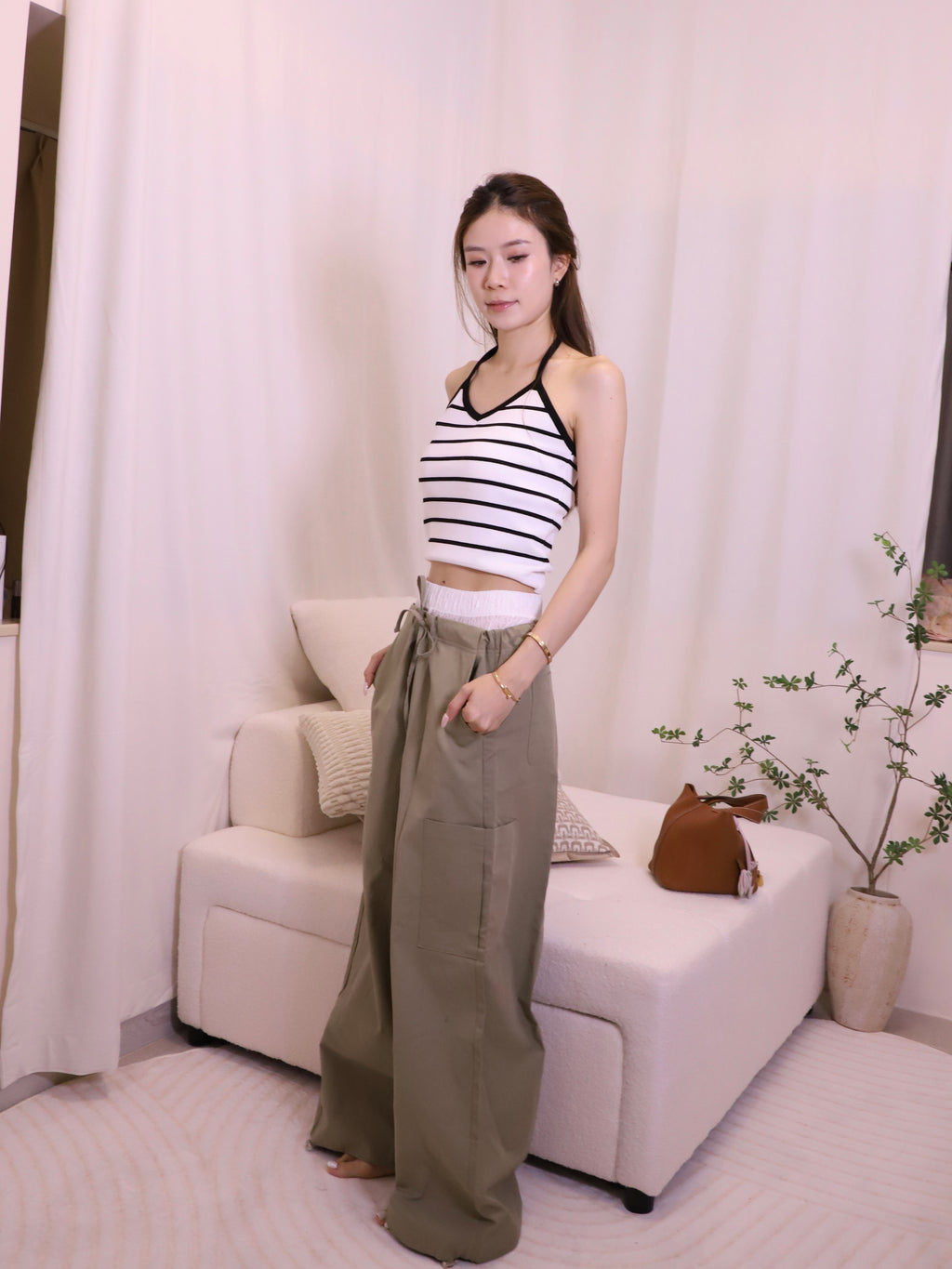Low Waist Lace Cargo Pants