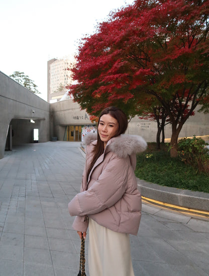 Dusty Pink Down Jacket