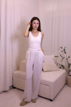 Linen Striped Causal Pants