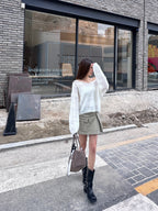 Cargo Slit Skirt Short