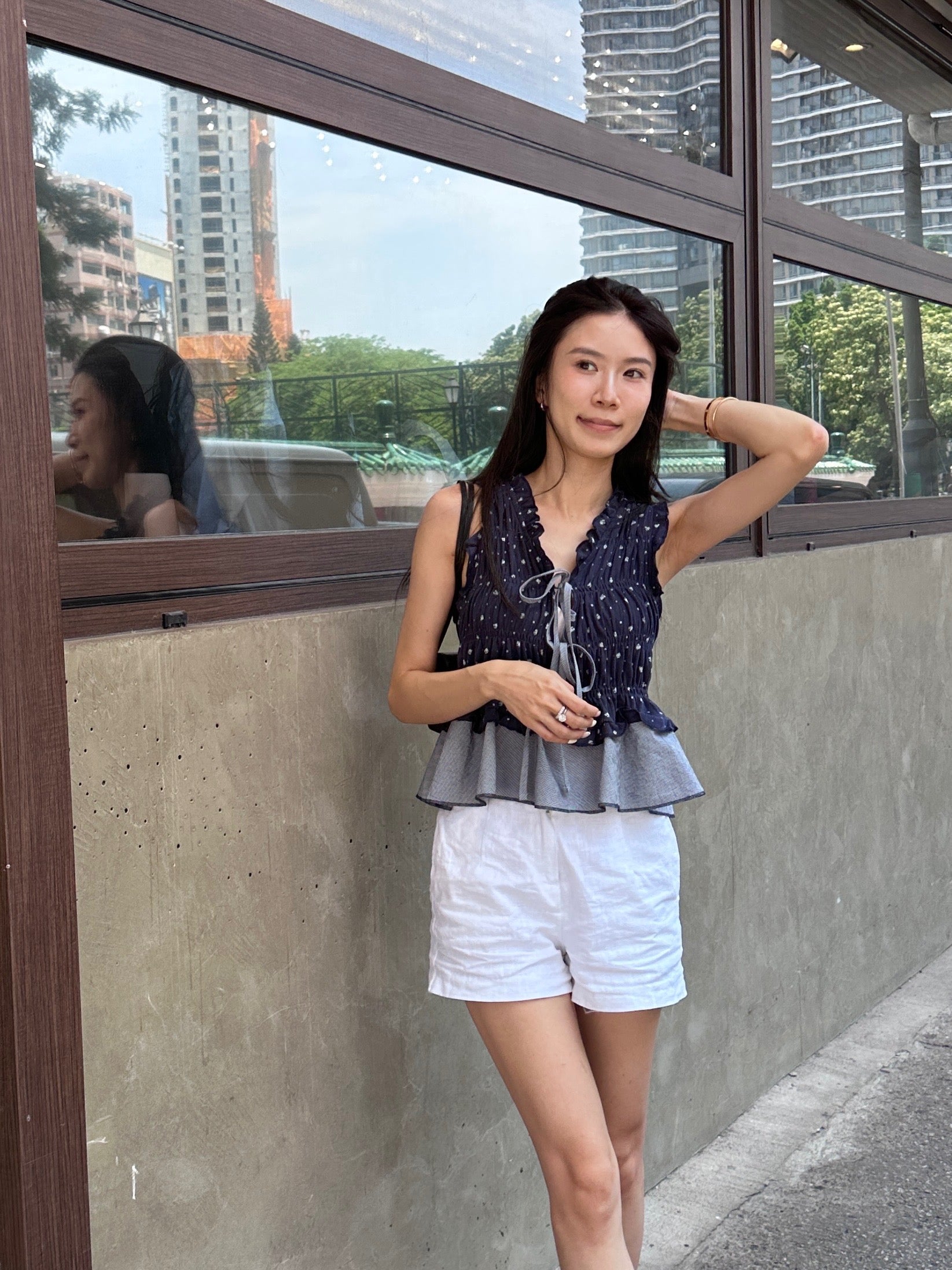 Cotton Tank with Ruffles
