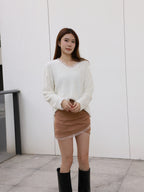 Lace V Neck Thin Sweater