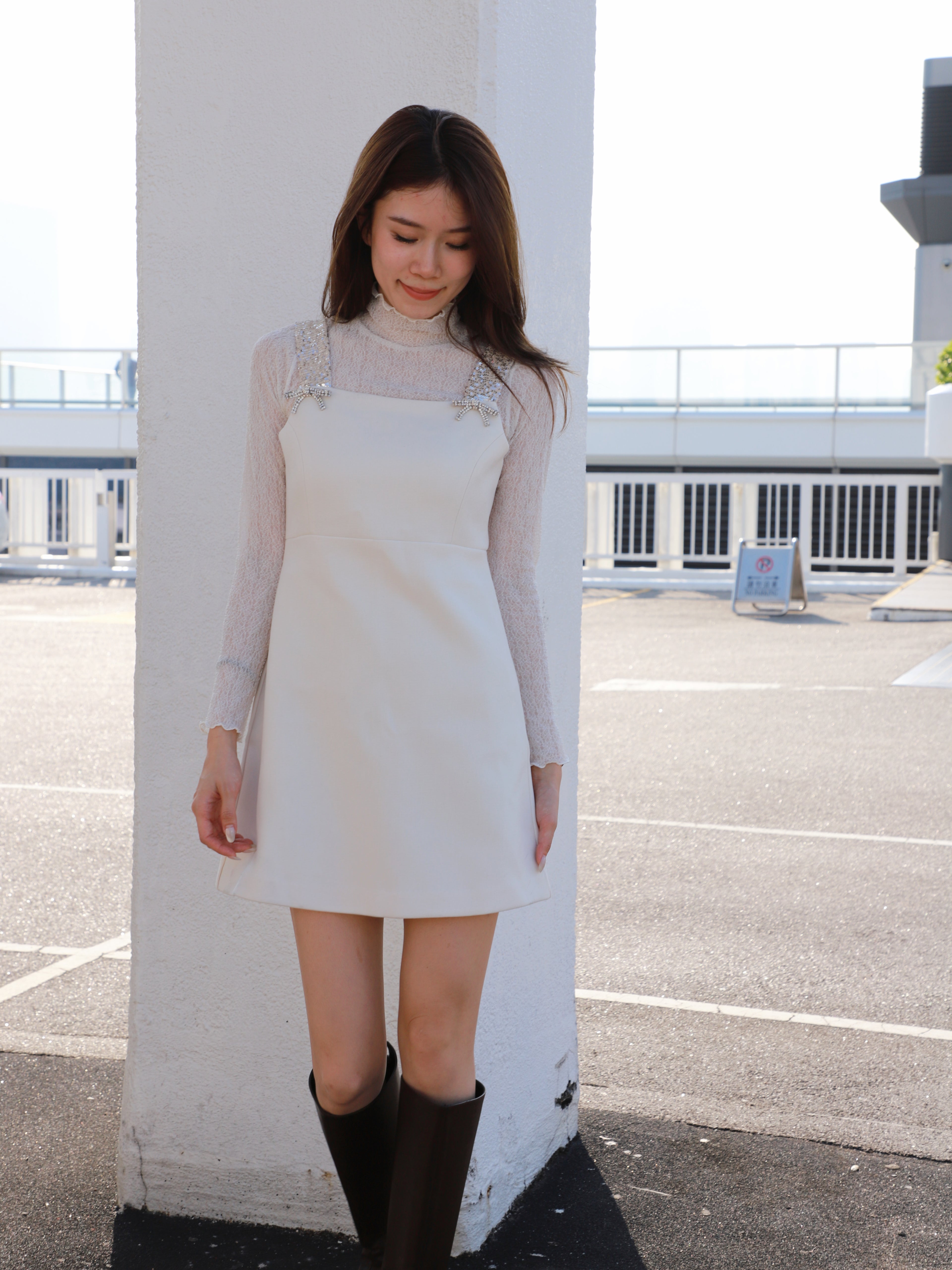 Diamond Ribbon Christmas Dress