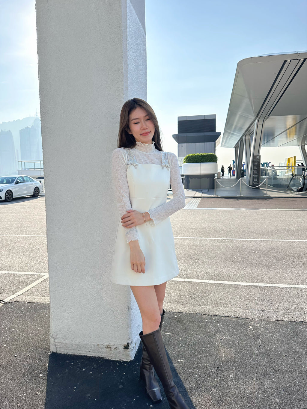 Diamond Ribbon Christmas Dress
