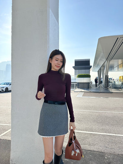 Ribbon Velvet Lace Skirt