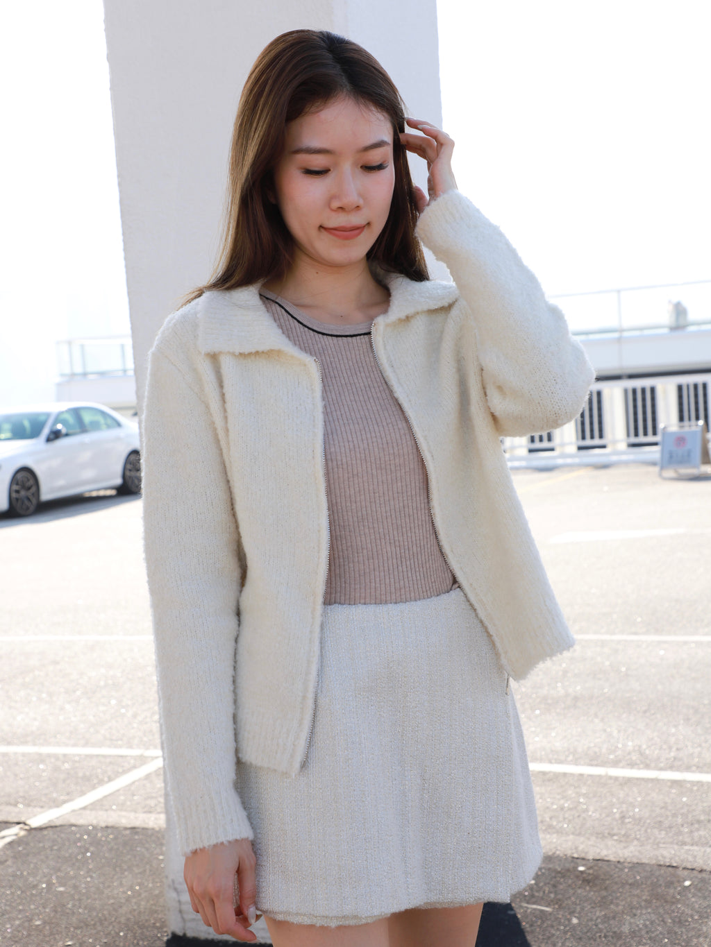 Soft Collar Thin Cardigan