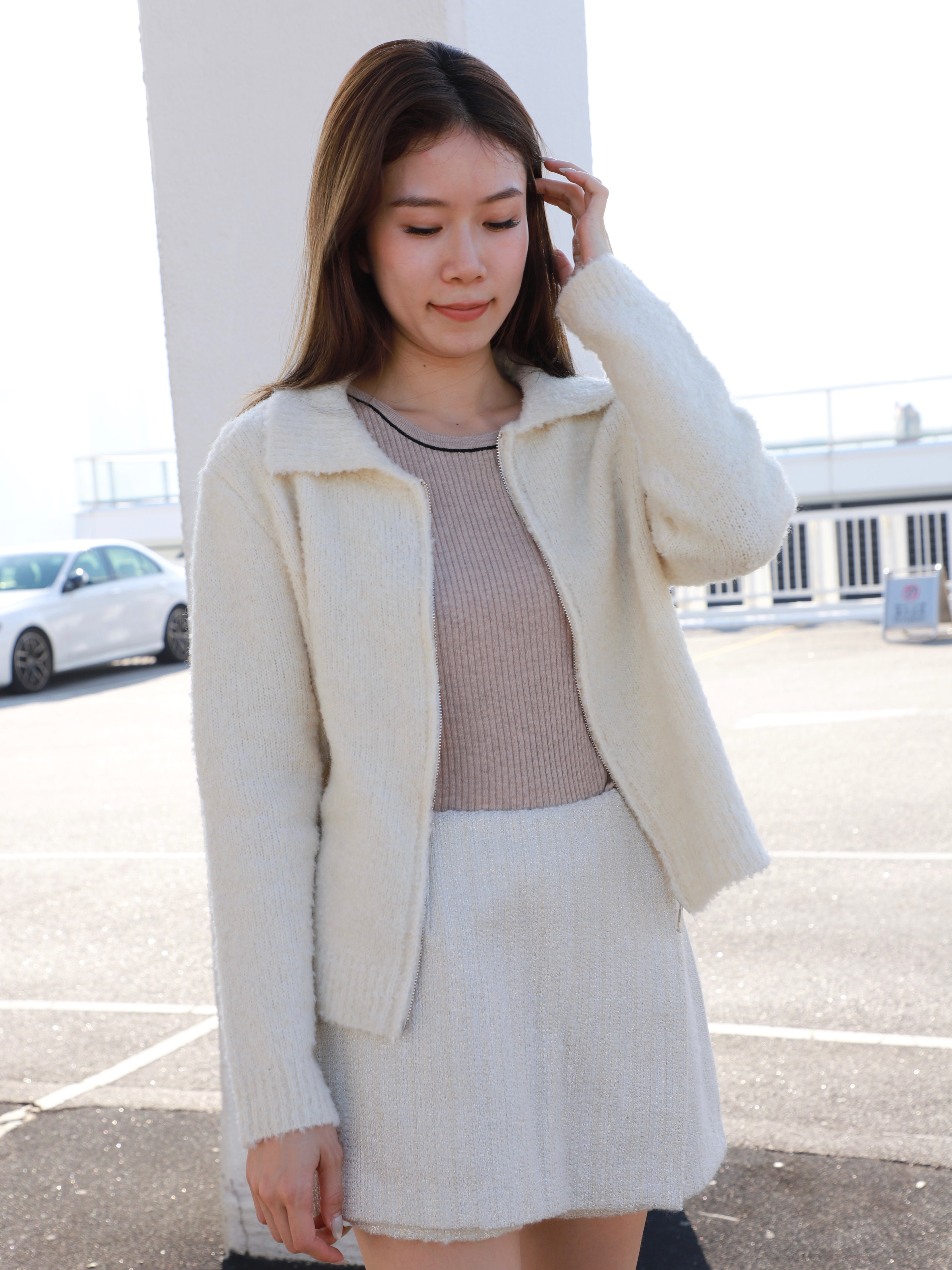Soft Collar Thin Cardigan