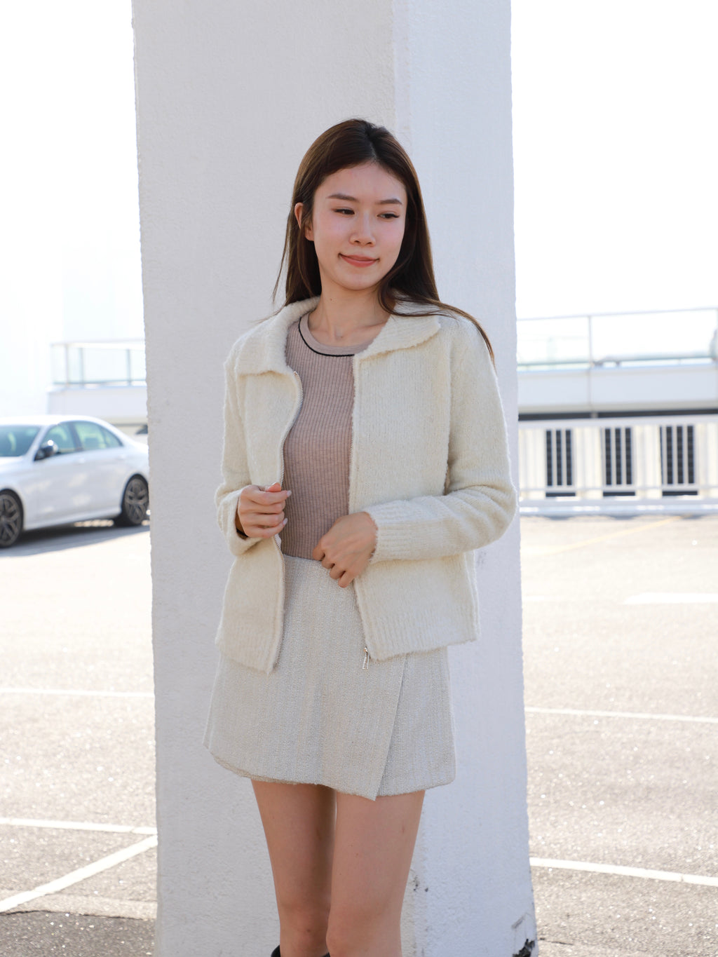 Soft Collar Thin Cardigan