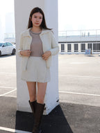 Soft Collar Thin Cardigan