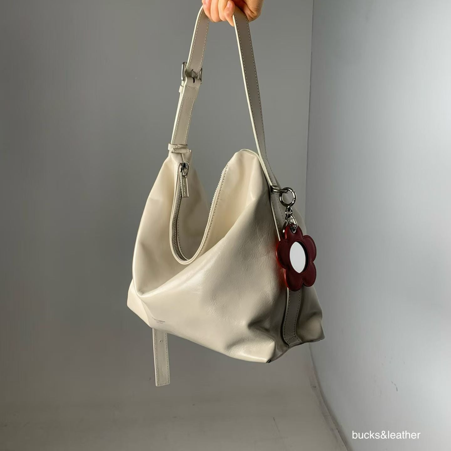 Real Leather Office Zipped Bag 小號