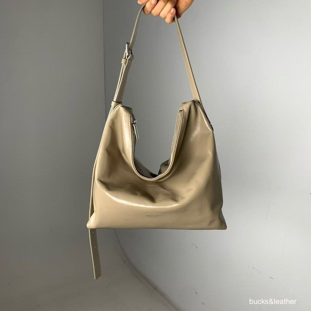 Real Leather Office Zipped Bag 小號