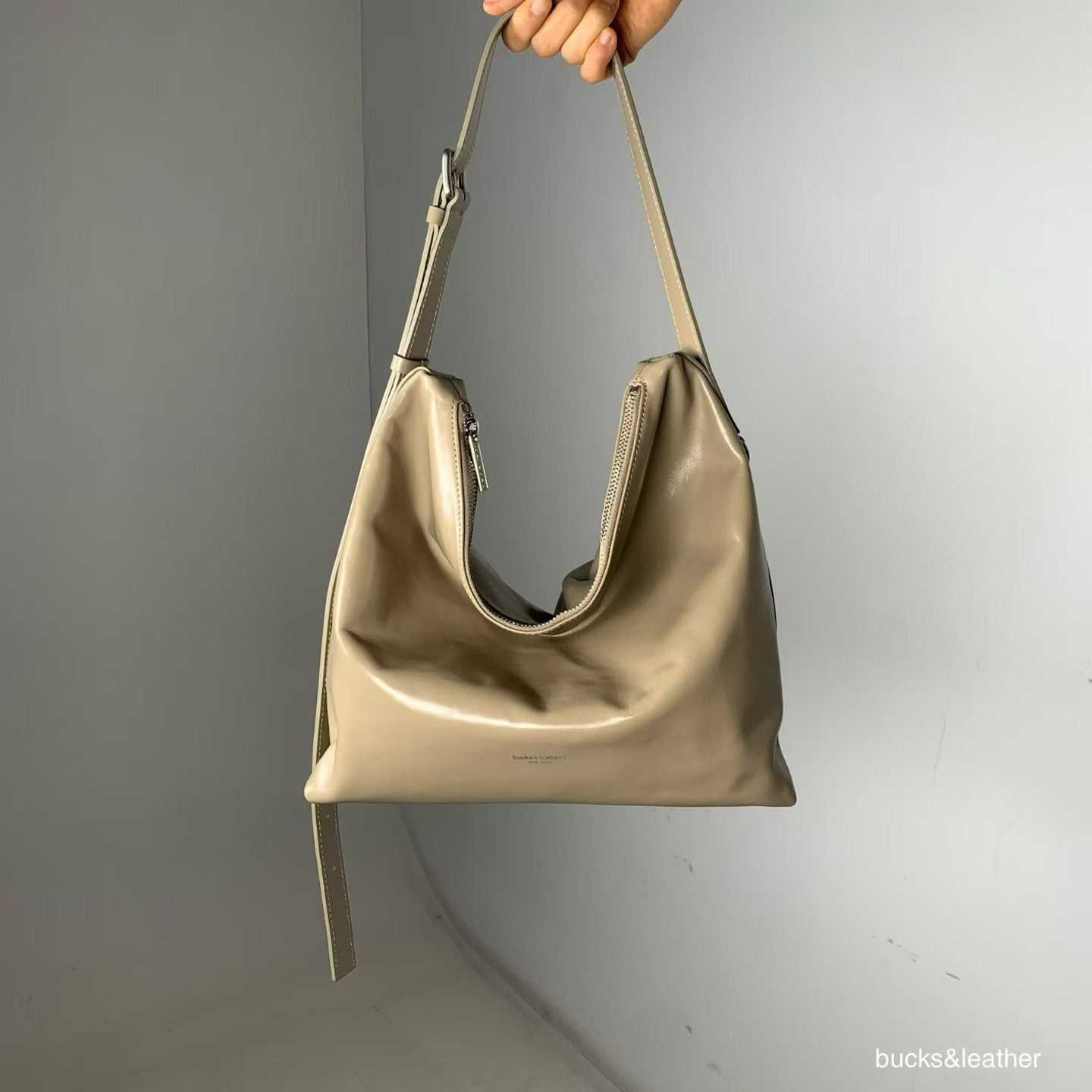 Real Leather Office Zipped Bag 小號