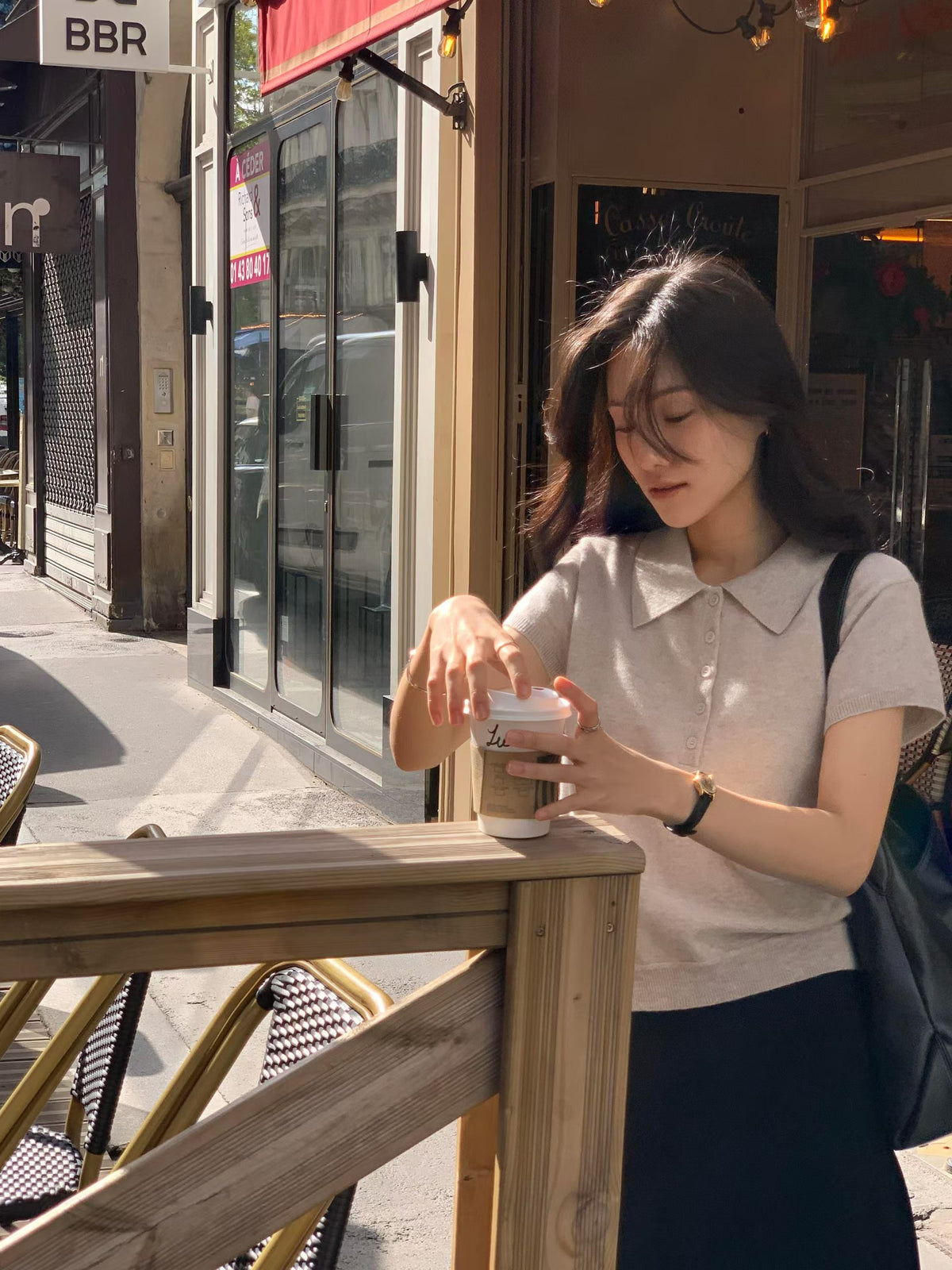 Wool Polo T Top