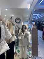 90% Wool Fox Fur Coat