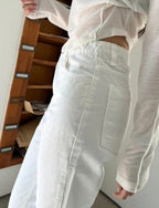 No. 734 White Skinny Jeans