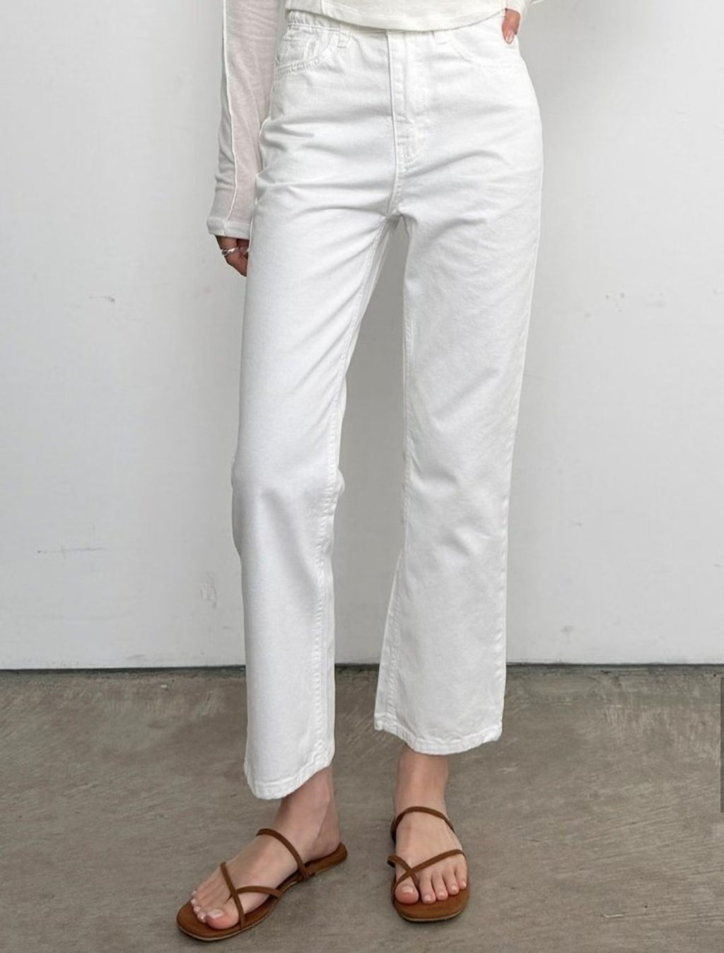 No. 734 White Skinny Jeans