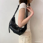Real Leather Moon Bag