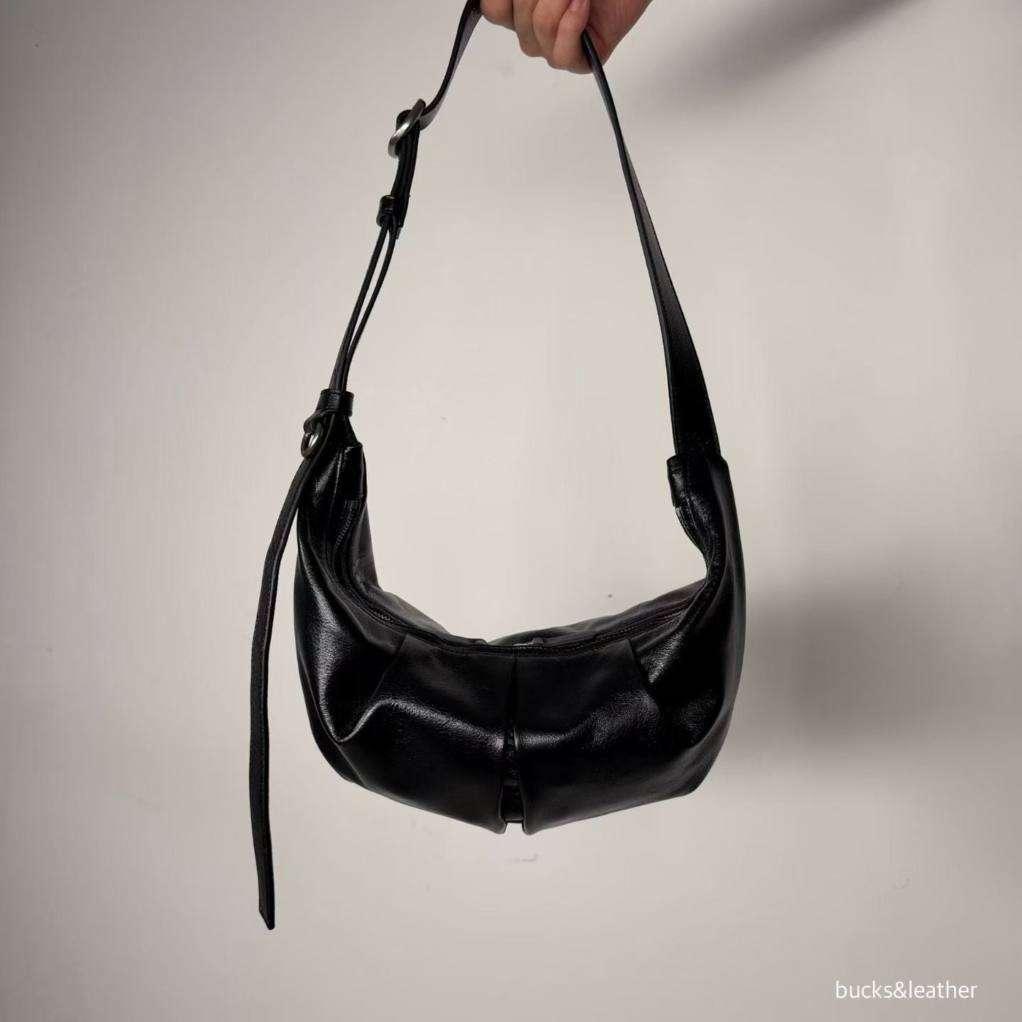 Real Leather Moon Bag