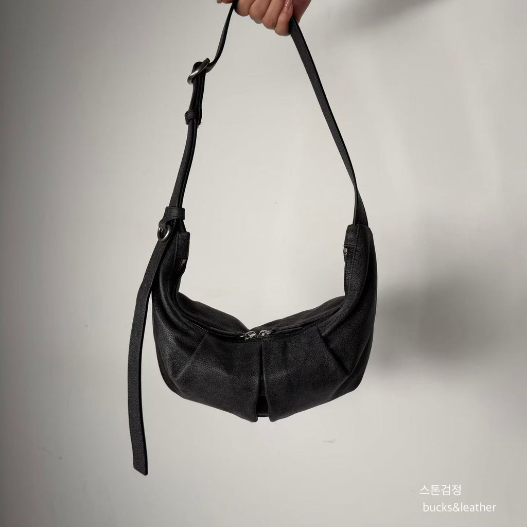 Real Leather Moon Bag