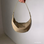 Real Leather Small Moon Bag