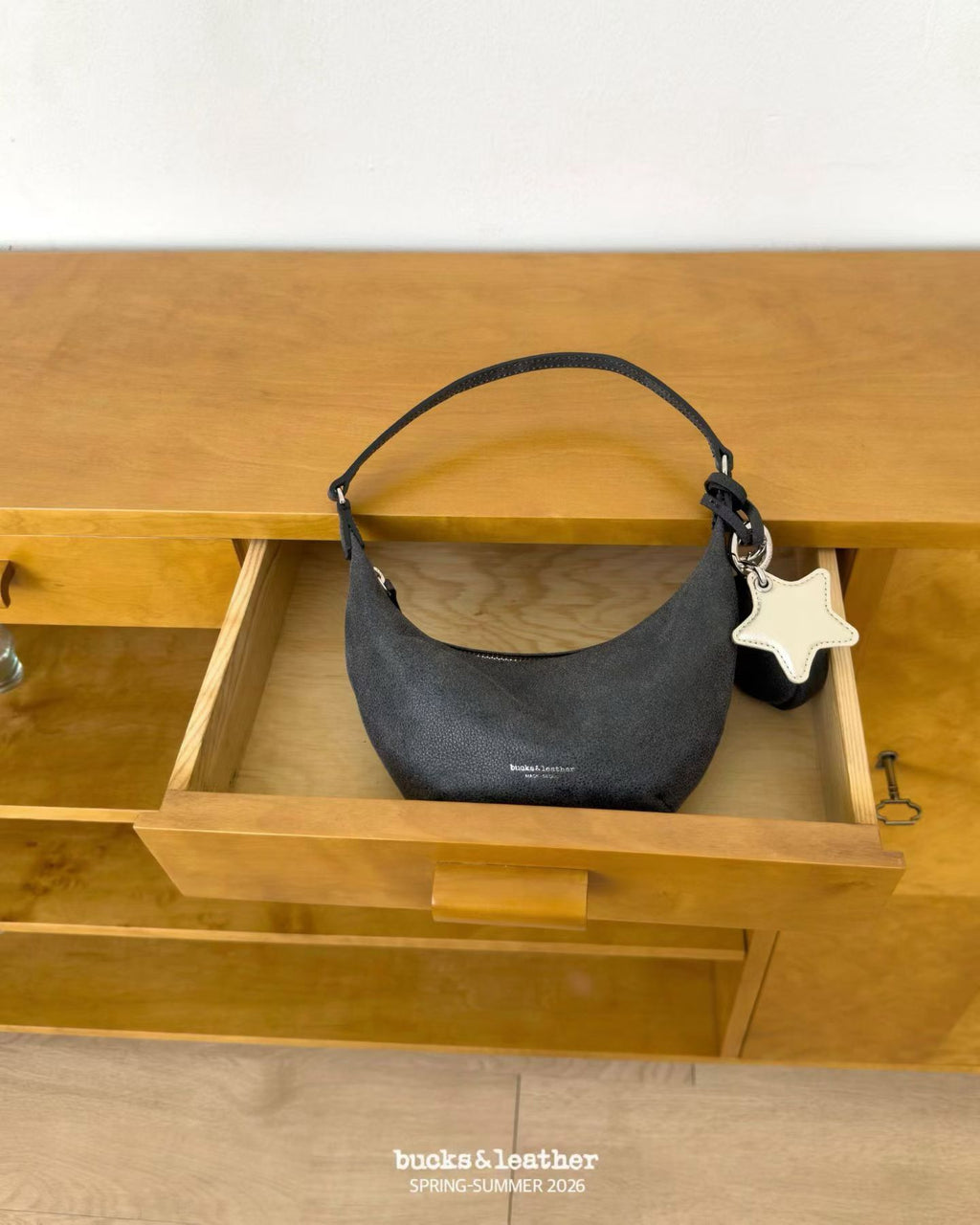 Real Leather Small Moon Bag
