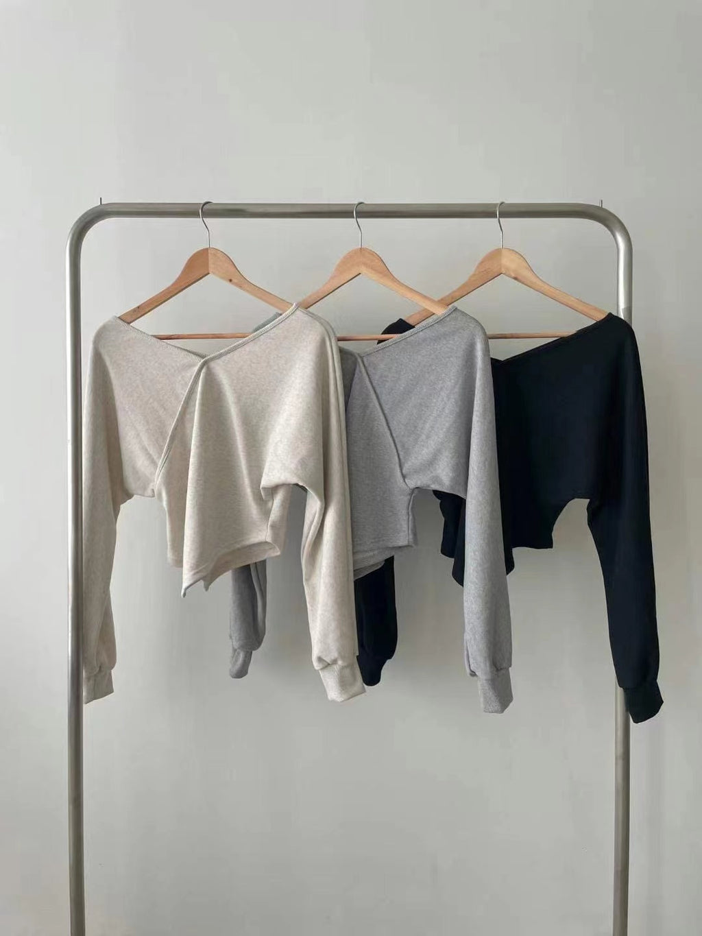 V Slide Cotton Sweater